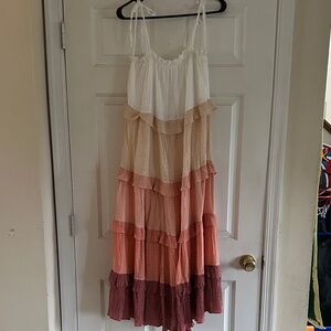 Multicolor Tiered Maxi Dress